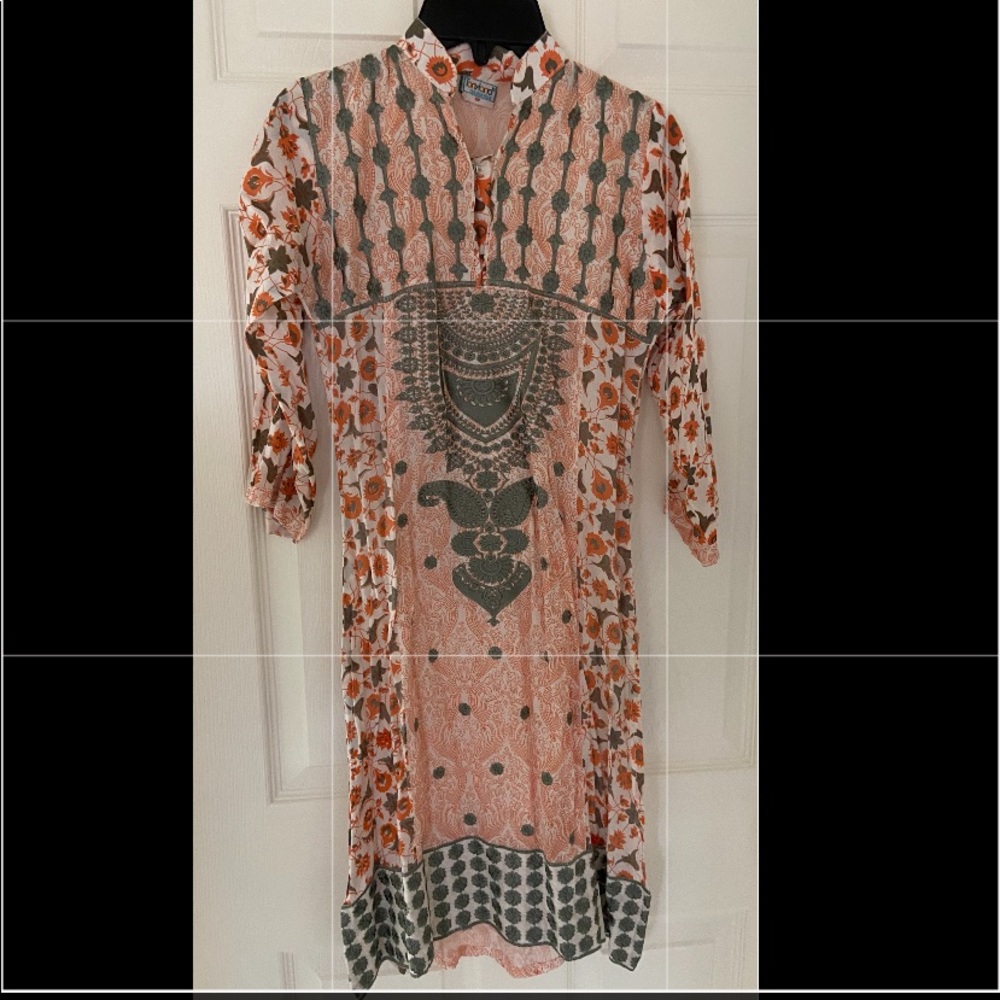 kids orange shalwar kameez